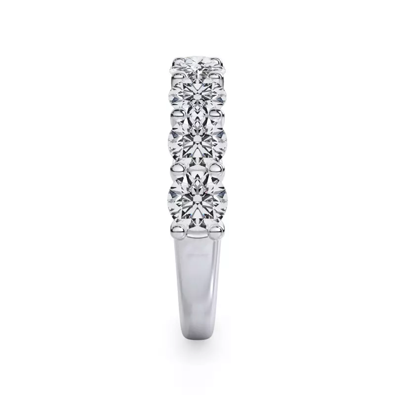 14K White Gold Curved Gallery Eight-Stone Round Lab Diamond Band (2.00ct. tw.)