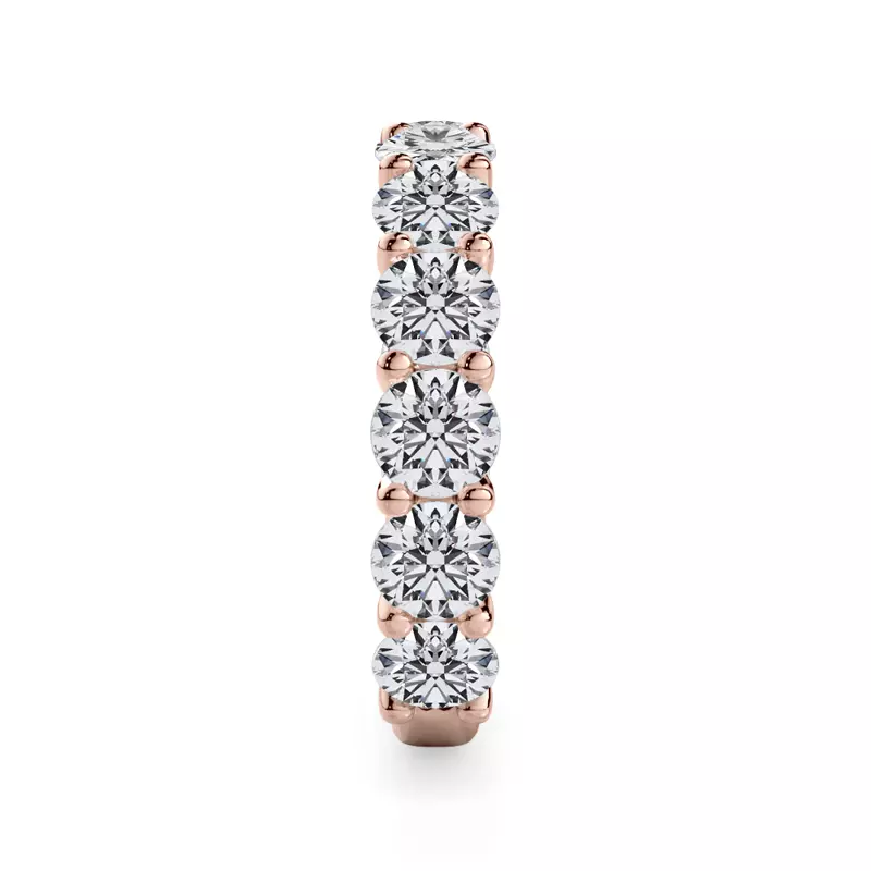18K Rose Gold Curved Gallery Twelve-Stone Round Lab Diamond Band (3.00ct. tw.)