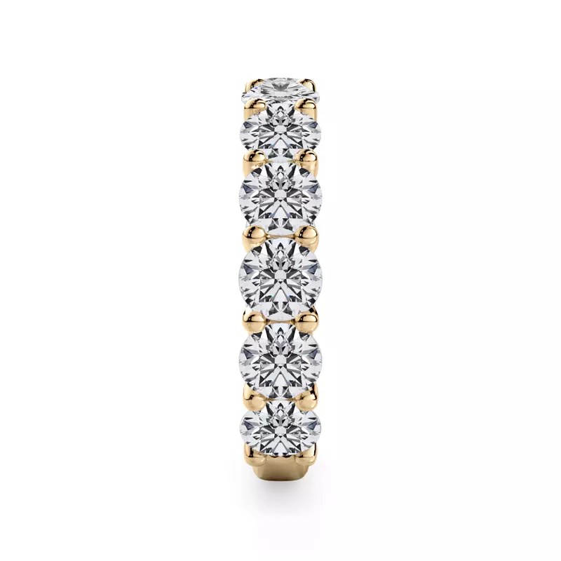 14K Yellow Gold Curved Gallery Twelve-Stone Round Diamond Band (3.00ct. tw.)