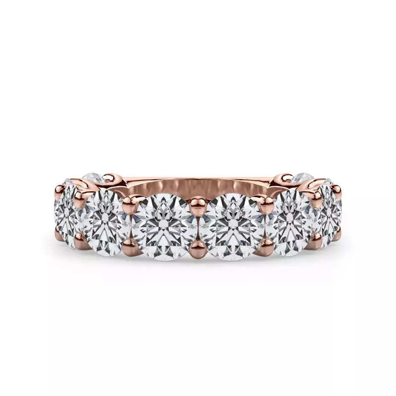 Curved Gallery Ten-Stone Round Lab Diamond Band (5.00ct. tw.)