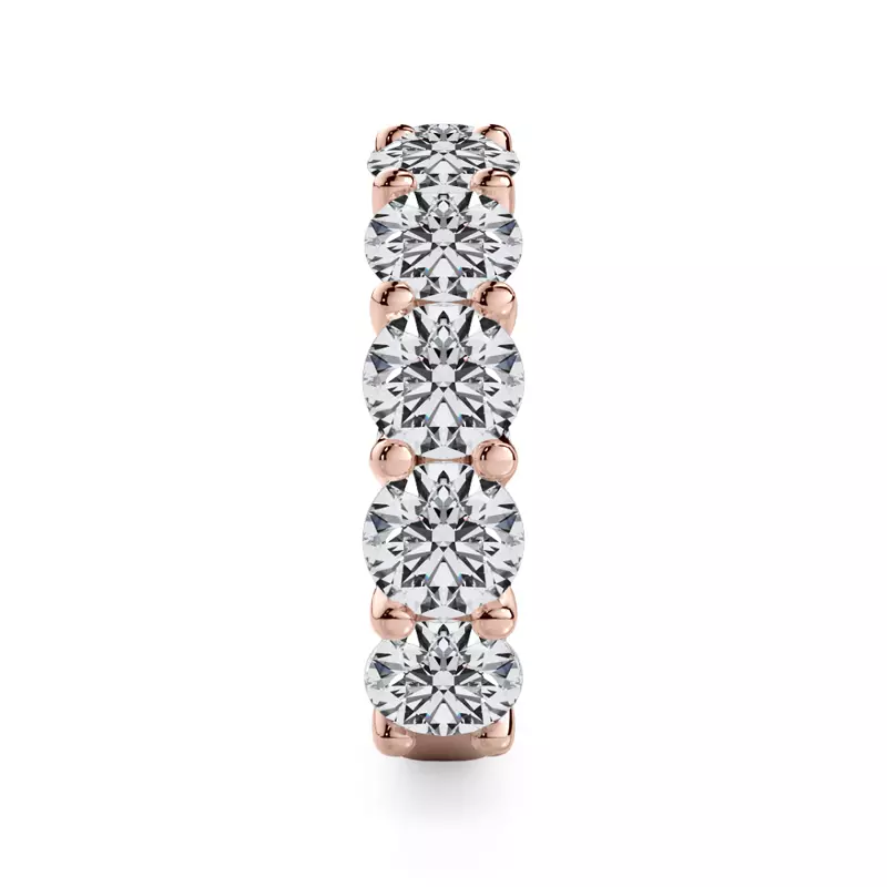 18K Rose Gold Curved Gallery Ten-Stone Round Lab Diamond Band (5.00ct. tw.)