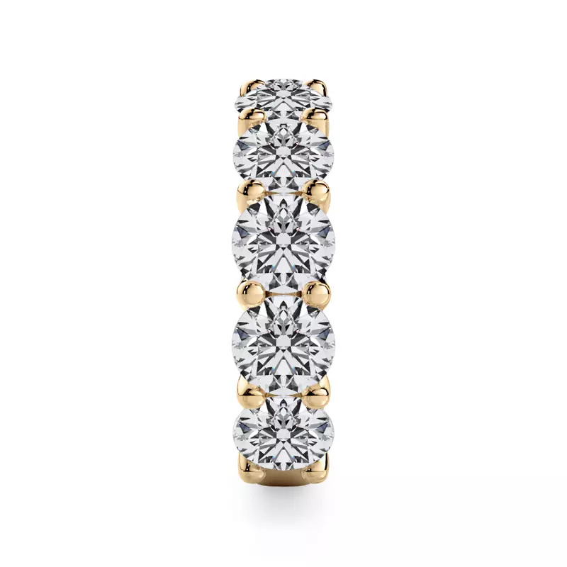 18K Yellow Gold Curved Gallery Ten-Stone Round Diamond Band (5.00ct. tw.)
