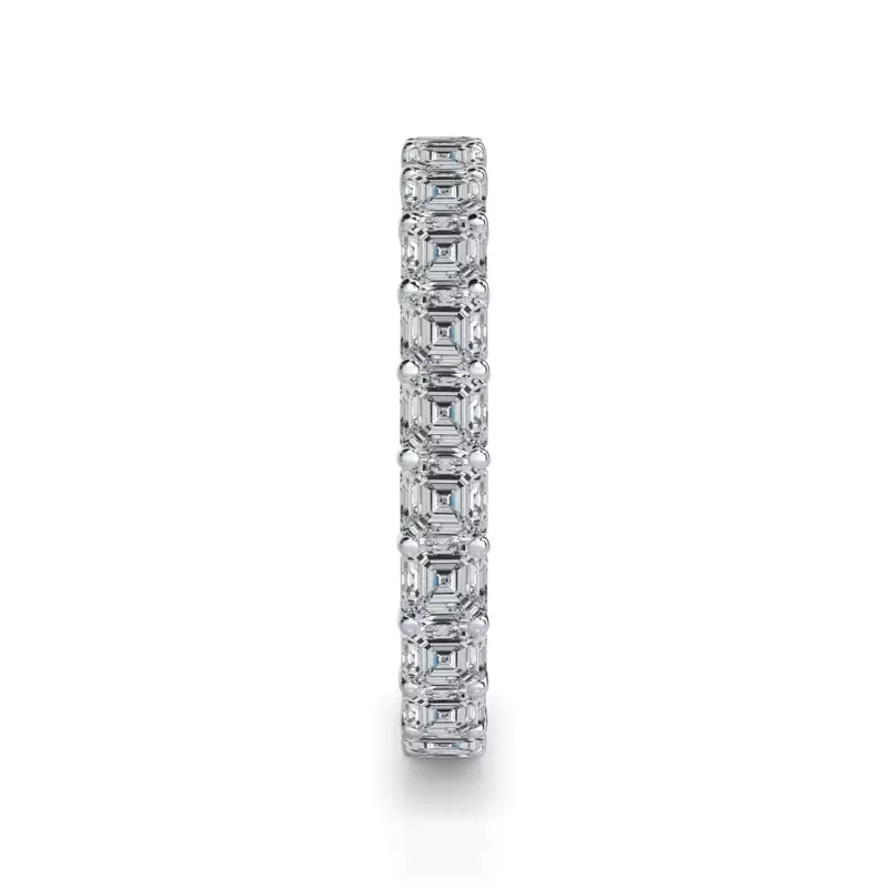 Platinum Asscher Cut Lab Diamond Eternity Ring (2.0 ct. tw.)