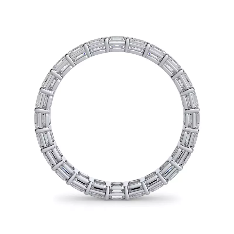 Platinum Asscher Cut Lab Diamond Eternity Ring (2.0 ct. tw.)