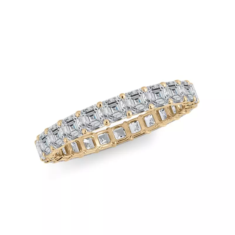 14K Yellow Gold Asscher Cut Diamond Eternity Ring (2.0 ct. tw.)