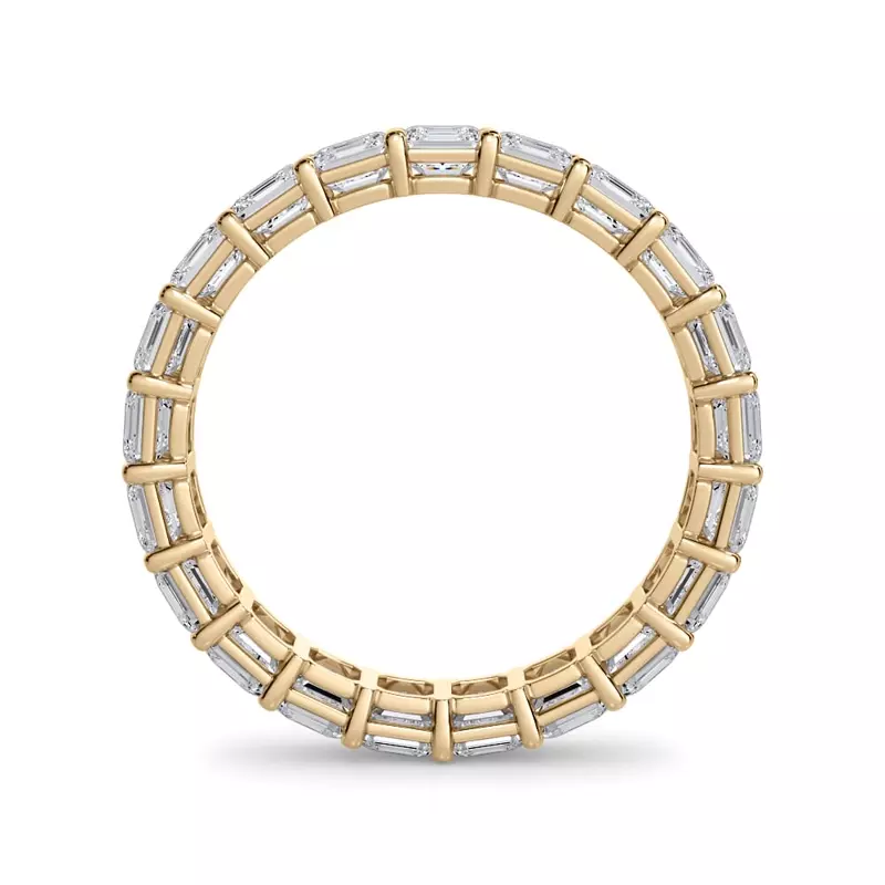 14K Yellow Gold Asscher Cut Lab Diamond Eternity Ring (3.0 ct. tw.)