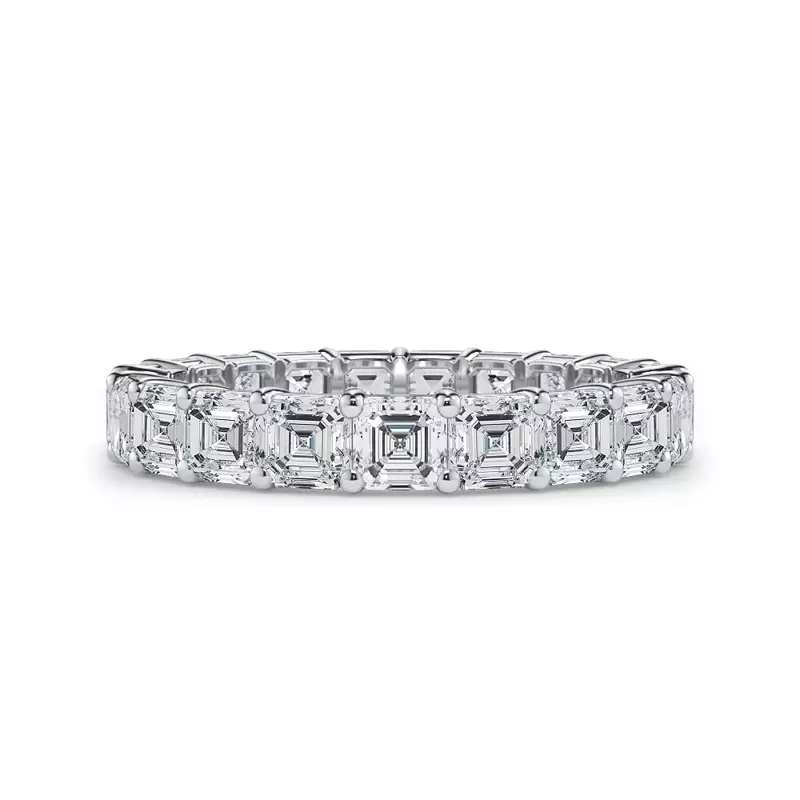 Platinum Asscher Cut Lab Diamond Eternity Ring (3.0 ct. tw.)