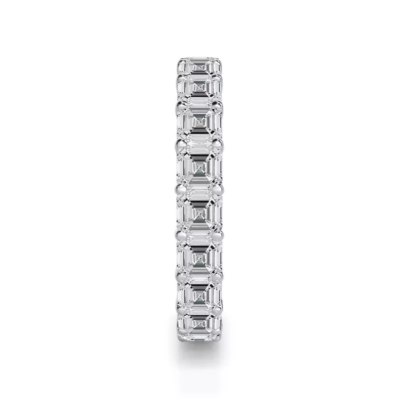 Platinum Asscher Cut Lab Diamond Eternity Ring (3.0 ct. tw.)