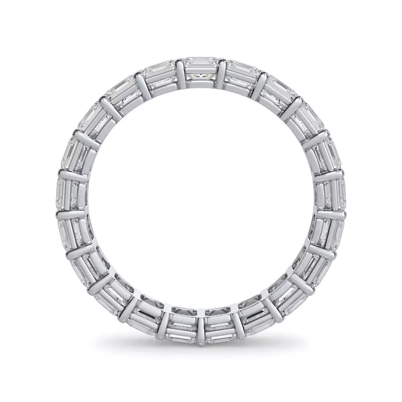 Platinum Asscher Cut Lab Diamond Eternity Ring (3.0 ct. tw.)