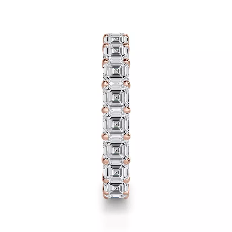 14K Rose Gold Asscher Cut Diamond Eternity Ring (3.0 ct. tw.)
