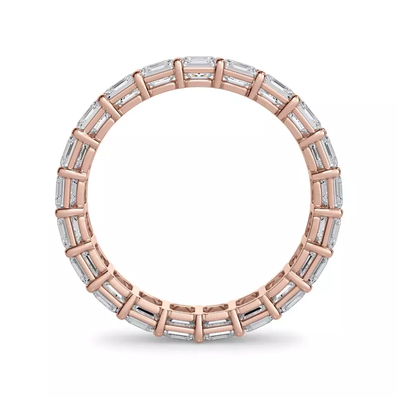 14K Rose Gold Asscher Cut Diamond Eternity Ring (3.0 ct. tw.)