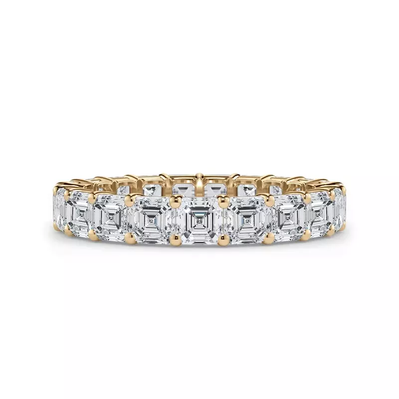 14K Yellow Gold Asscher Cut Diamond Eternity Ring (3.0 ct. tw.)