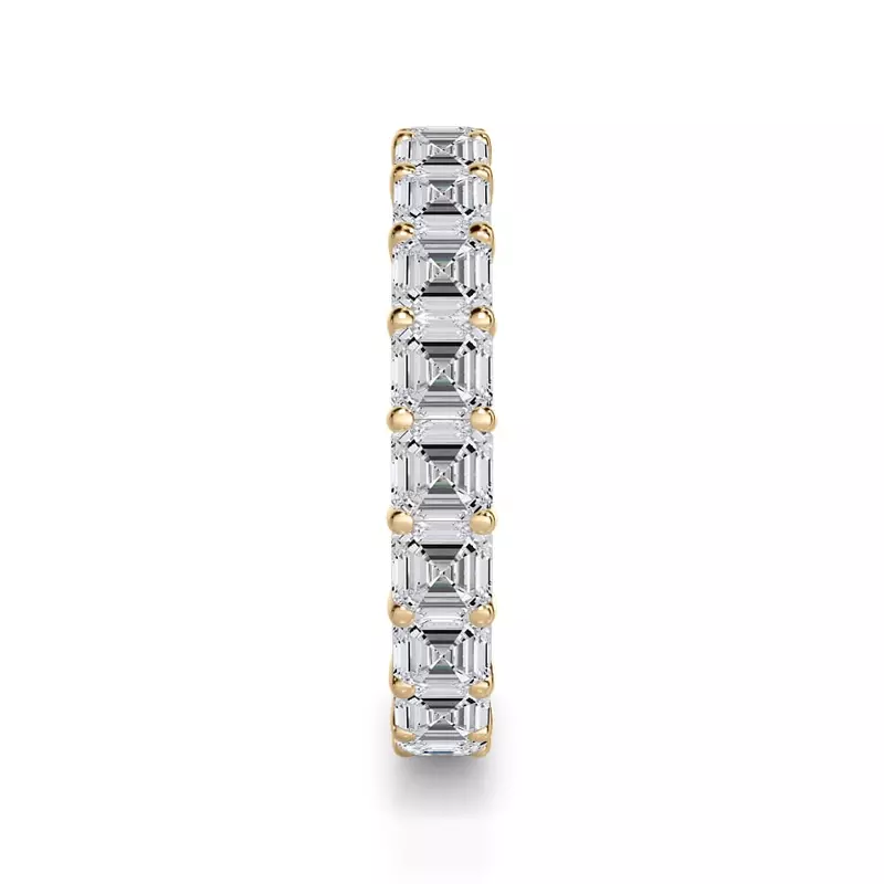 14K Yellow Gold Asscher Cut Diamond Eternity Ring (3.0 ct. tw.)