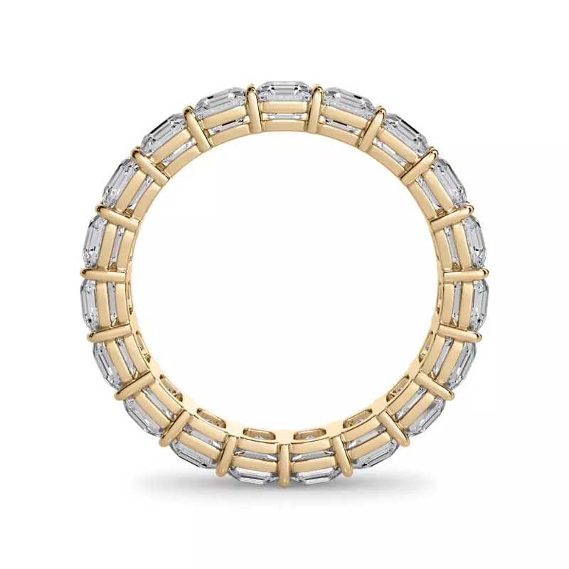 14K Yellow Gold Asscher Cut Lab Diamond Eternity Ring (4.0 ct. tw.)