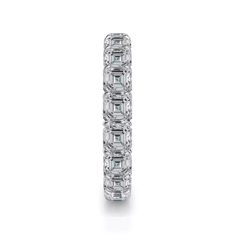 Platinum Asscher Cut Lab Diamond Eternity Ring (4.0 ct. tw.)