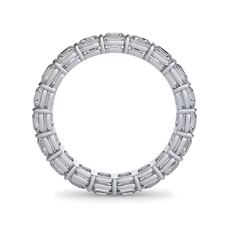Platinum Asscher Cut Lab Diamond Eternity Ring (4.0 ct. tw.)