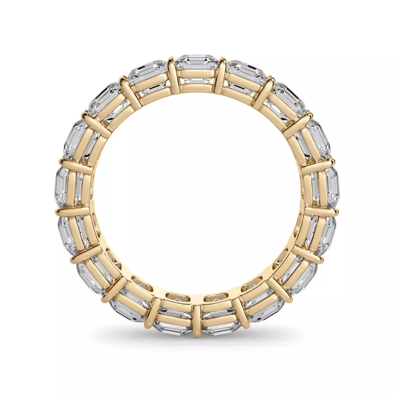 14K Yellow Gold Asscher Cut Diamond Eternity Ring (5.0 ct. tw.)