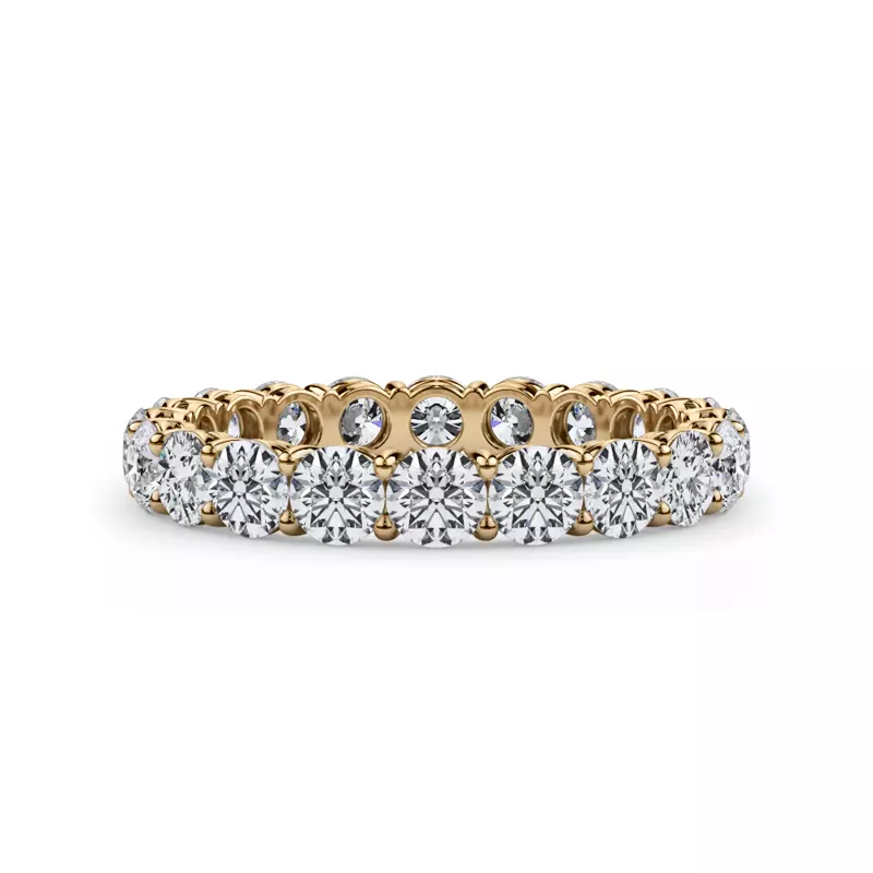 18K Yellow Gold Classic Round Lab Diamond Eternity Band (2.00ct. tw.)