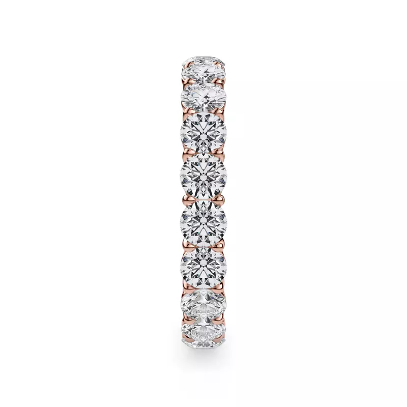 18K Rose Gold Classic Round Diamond Eternity Band (2.00ct. tw.)