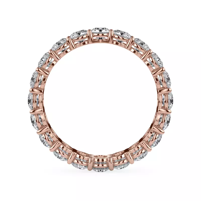 18K Rose Gold Classic Round Diamond Eternity Band (2.00ct. tw.)