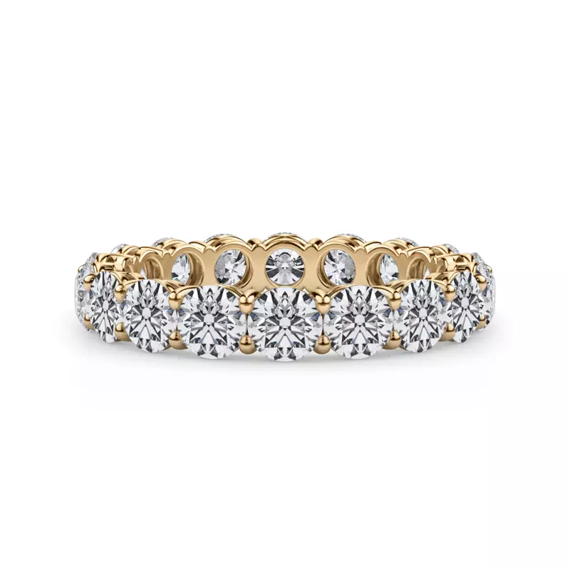 14K Yellow Gold Classic Round Diamond Eternity Band (2.70ct. tw.)