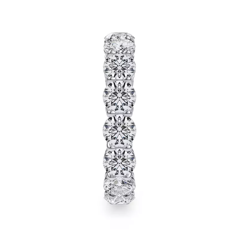 14K White Gold Classic Round Lab Diamond Eternity Band (3.20ct. tw.)