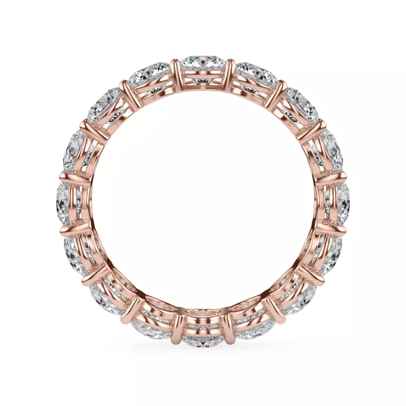 18K Rose Gold Classic Round Lab Diamond Eternity Band (3.20ct. tw.)