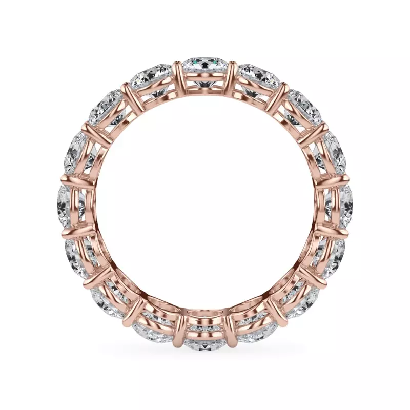 18K Rose Gold Classic Round Lab Diamond Eternity Band (4.00ct. tw.)