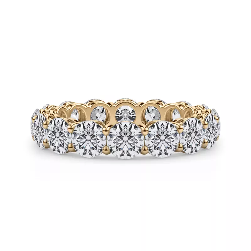 14K Yellow Gold Classic Round Diamond Eternity Band (4.00ct. tw.)