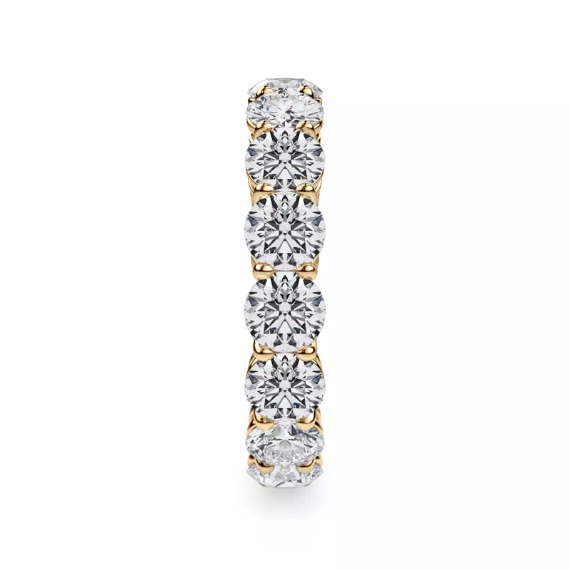 14K Yellow Gold Classic Round Diamond Eternity Band (4.00ct. tw.)
