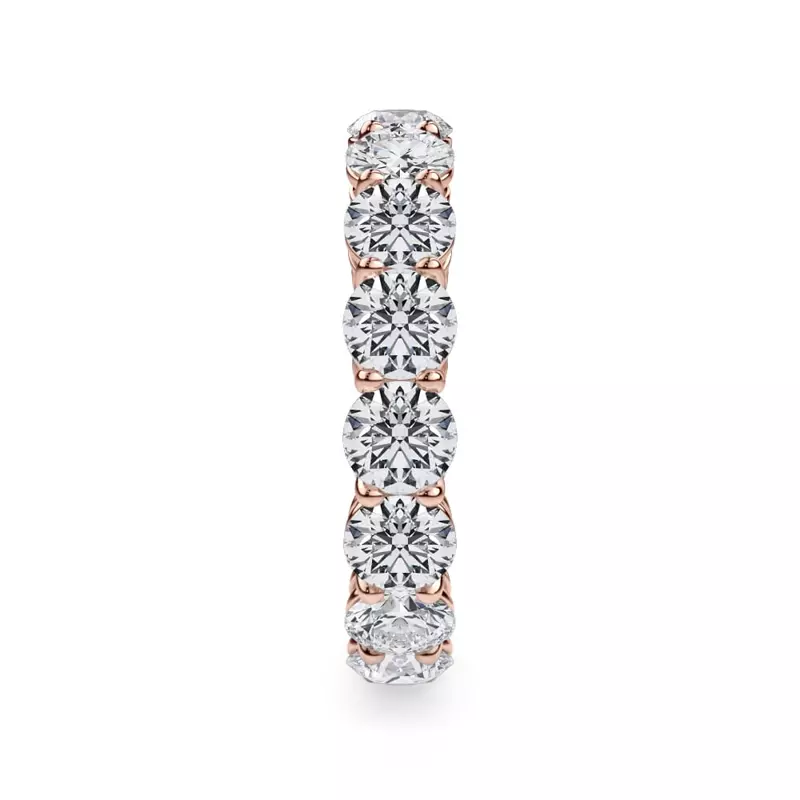 18K Rose Gold Classic Round Diamond Eternity Band (4.00ct. tw.)