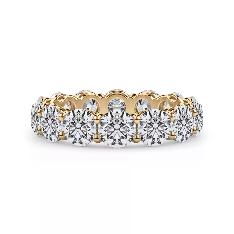 18K Yellow Gold Classic Round Lab Diamond Eternity Band (4.20ct. tw.)