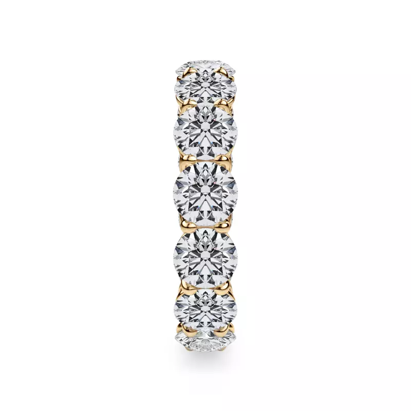 18K Yellow Gold Classic Round Lab Diamond Eternity Band (4.20ct. tw.)