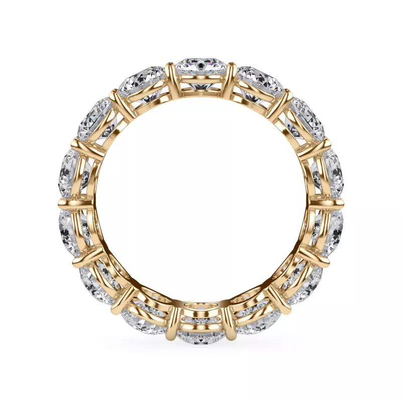 18K Yellow Gold Classic Round Lab Diamond Eternity Band (4.20ct. tw.)