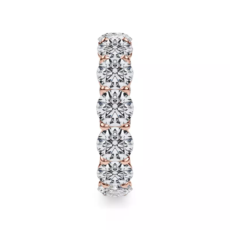 18K Rose Gold Classic Round Lab Diamond Eternity Band (5.60ct. tw.)