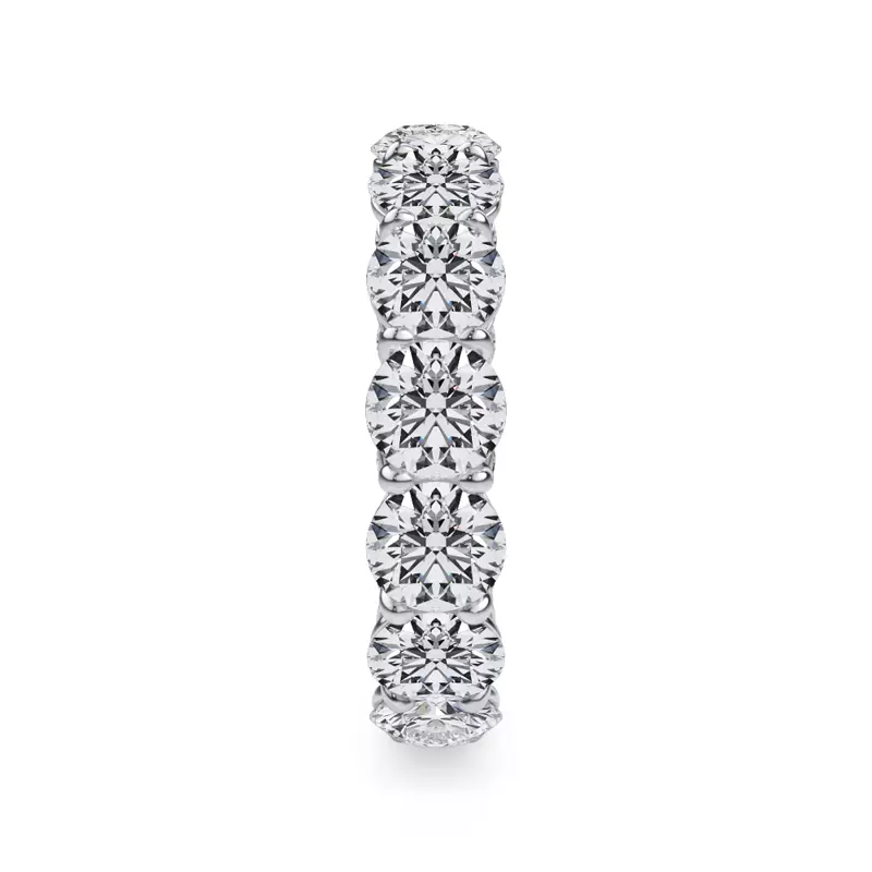 18K White Gold Classic Round Lab Diamond Eternity Band (5.60ct. tw.)