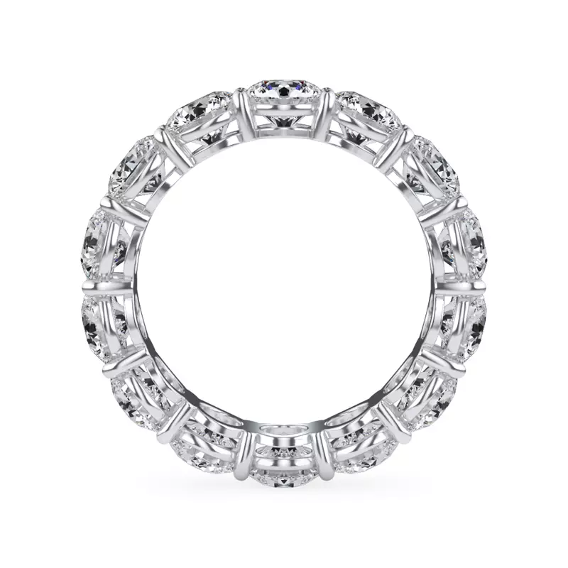 18K White Gold Classic Round Lab Diamond Eternity Band (5.60ct. tw.)