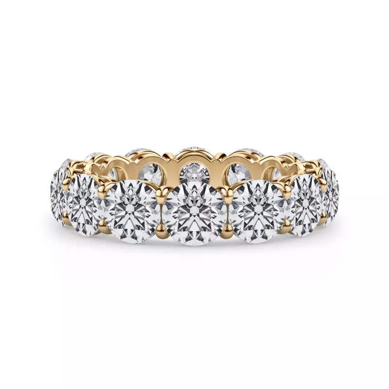 14K Yellow Gold Classic Round Diamond Eternity Band (5.60ct. tw.)