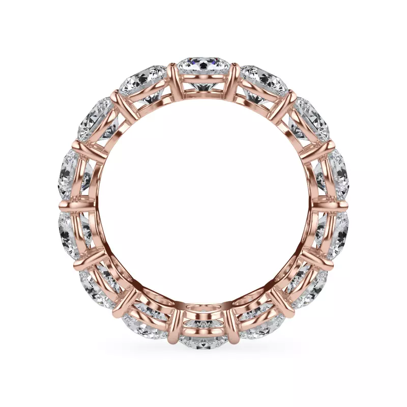 18K Rose Gold Classic Round Diamond Eternity Band (5.60ct. tw.)