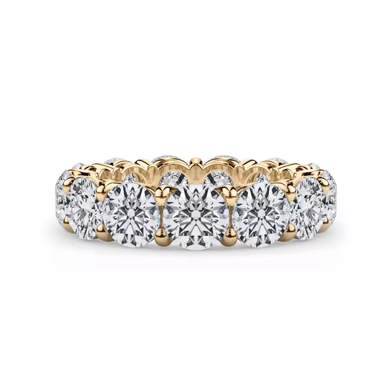 14K Yellow Gold Classic Round Lab Diamond Eternity Band (6.50ct. tw.)