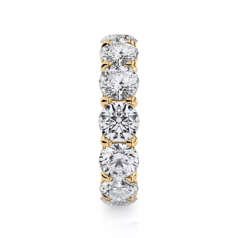 14K Yellow Gold Classic Round Lab Diamond Eternity Band (6.50ct. tw.)