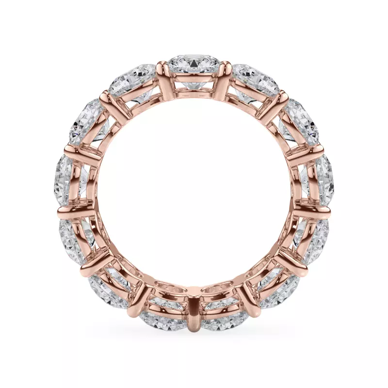 18K Rose Gold Classic Round Diamond Eternity Band (6.50ct. tw.)