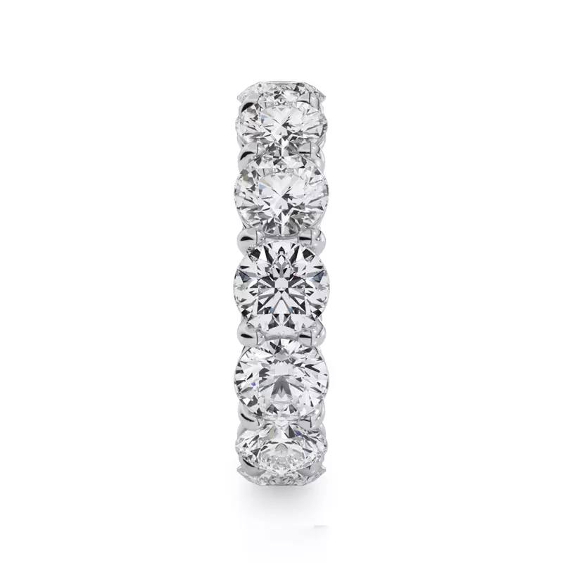 18K White Gold Classic Round Diamond Eternity Band (6.50ct. tw.)