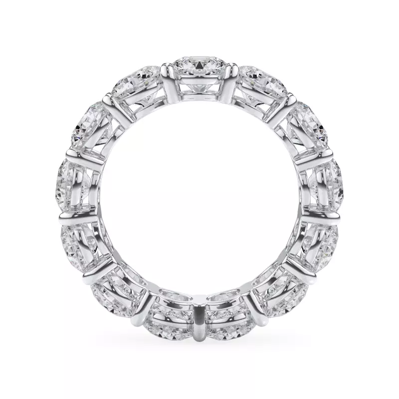 18K White Gold Classic Round Diamond Eternity Band (6.50ct. tw.)
