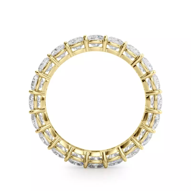 14K Yellow Gold Cushion Cut Lab Diamond Eternity Ring (3.0 ct. tw.)