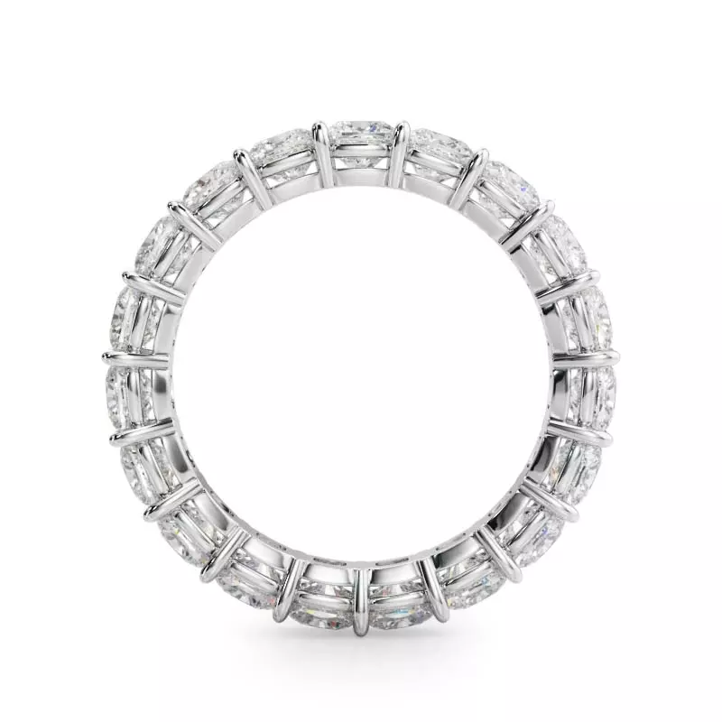 Platinum Cushion Cut Diamond Eternity Ring (4.0 ct. tw.)
