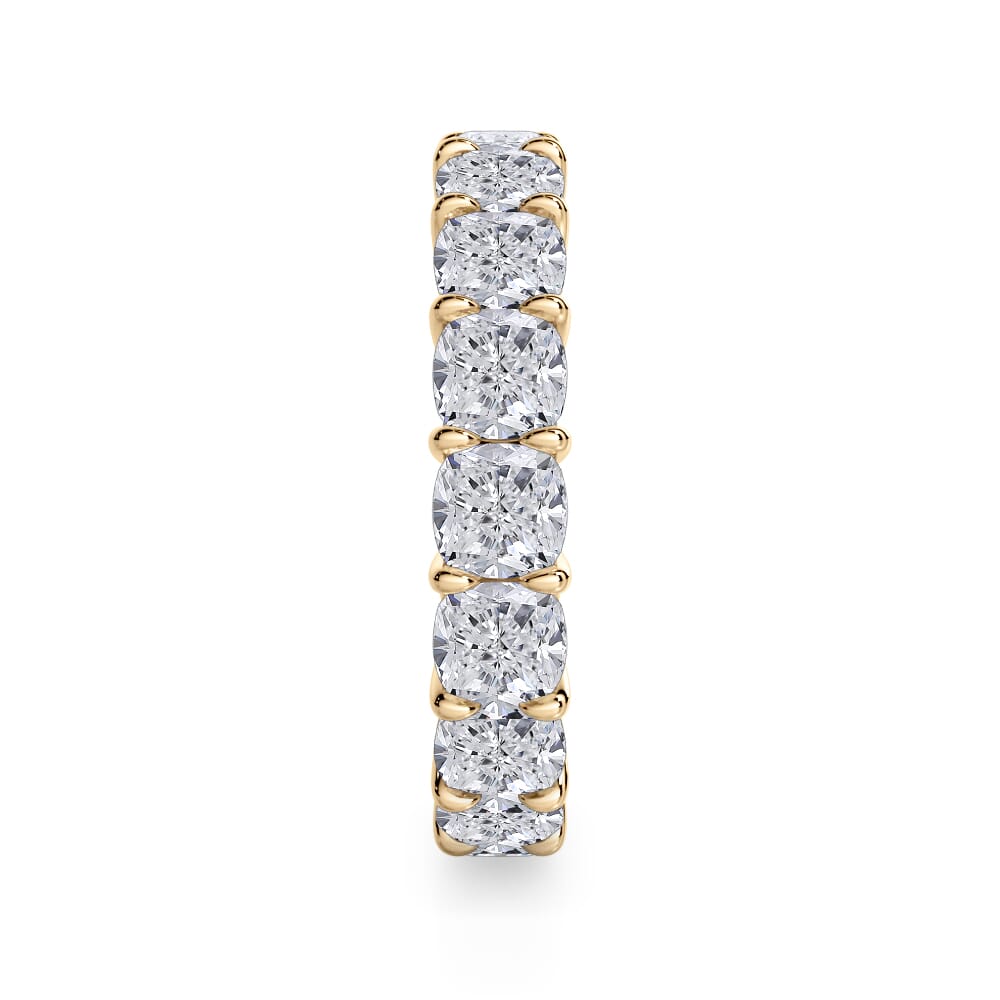 18K Yellow Gold Cushion Cut Diamond Eternity Ring (5.0 ct. tw.)
