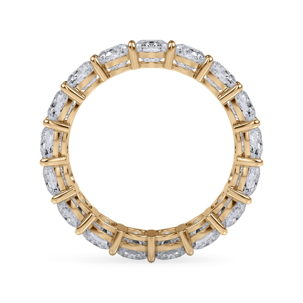 18K Yellow Gold Cushion Cut Diamond Eternity Ring (5.0 ct. tw.)