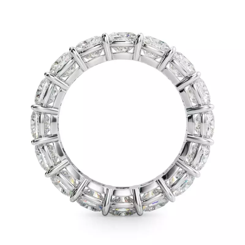 Platinum Cushion Cut Lab Diamond Eternity Ring (7.0 ct. tw.)