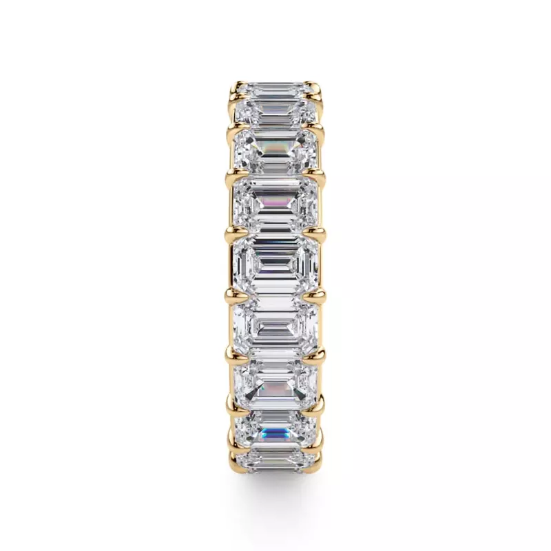 14K Yellow Gold Emerald Cut Diamond Eternity Ring (5.0 ct. tw.)